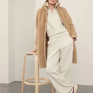 Athleta Tan Teddy Coat